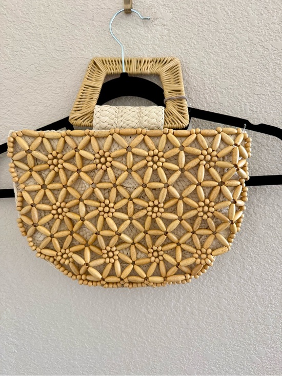 a new day Handbags - a new day Natural Woven Bead Straw Tote